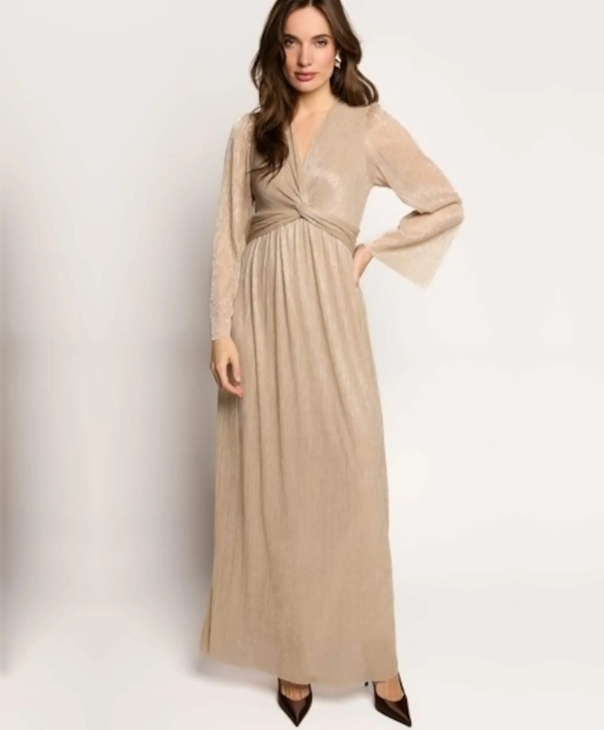 Dames jurk beige