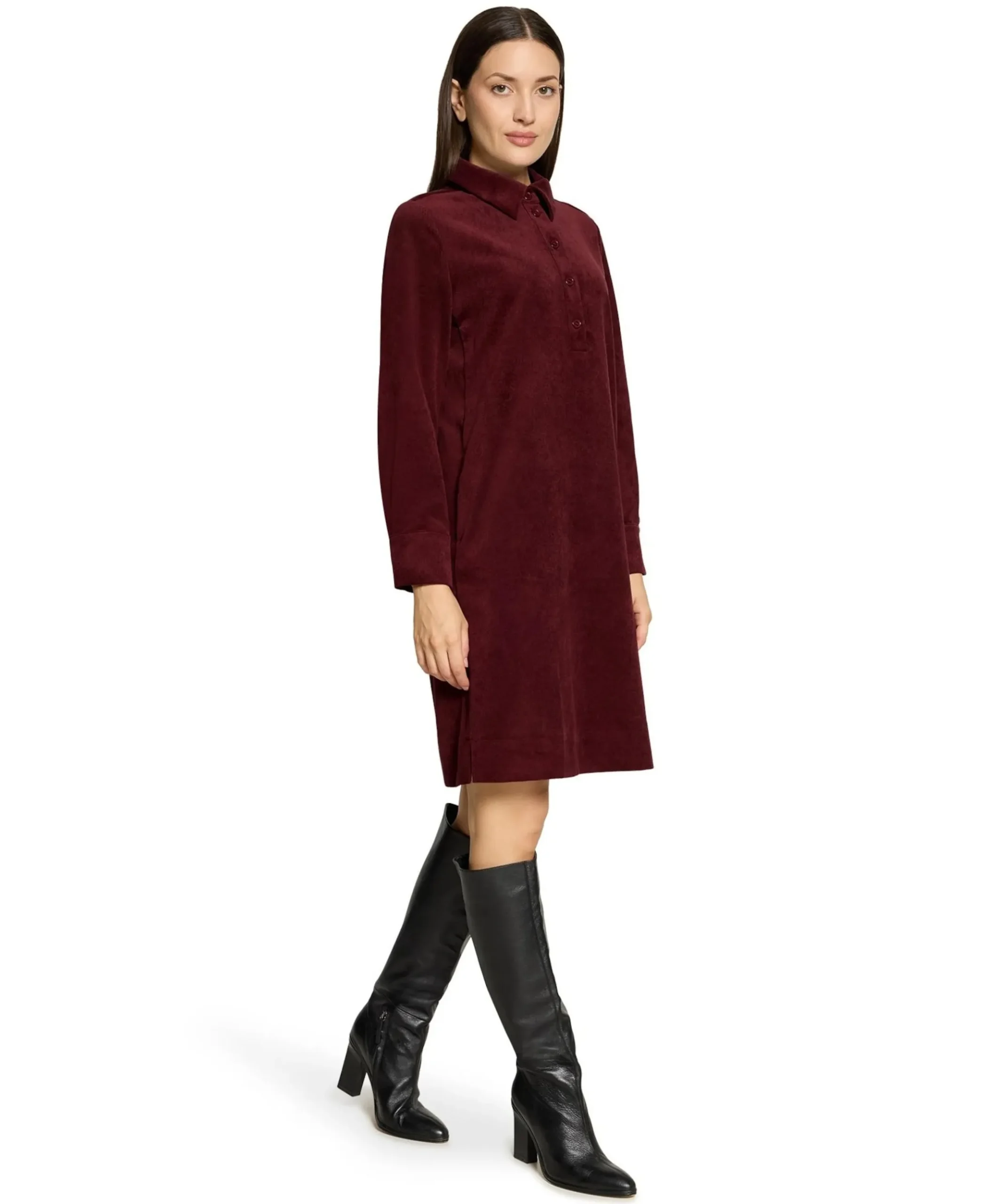 Dames jurk bordeaux