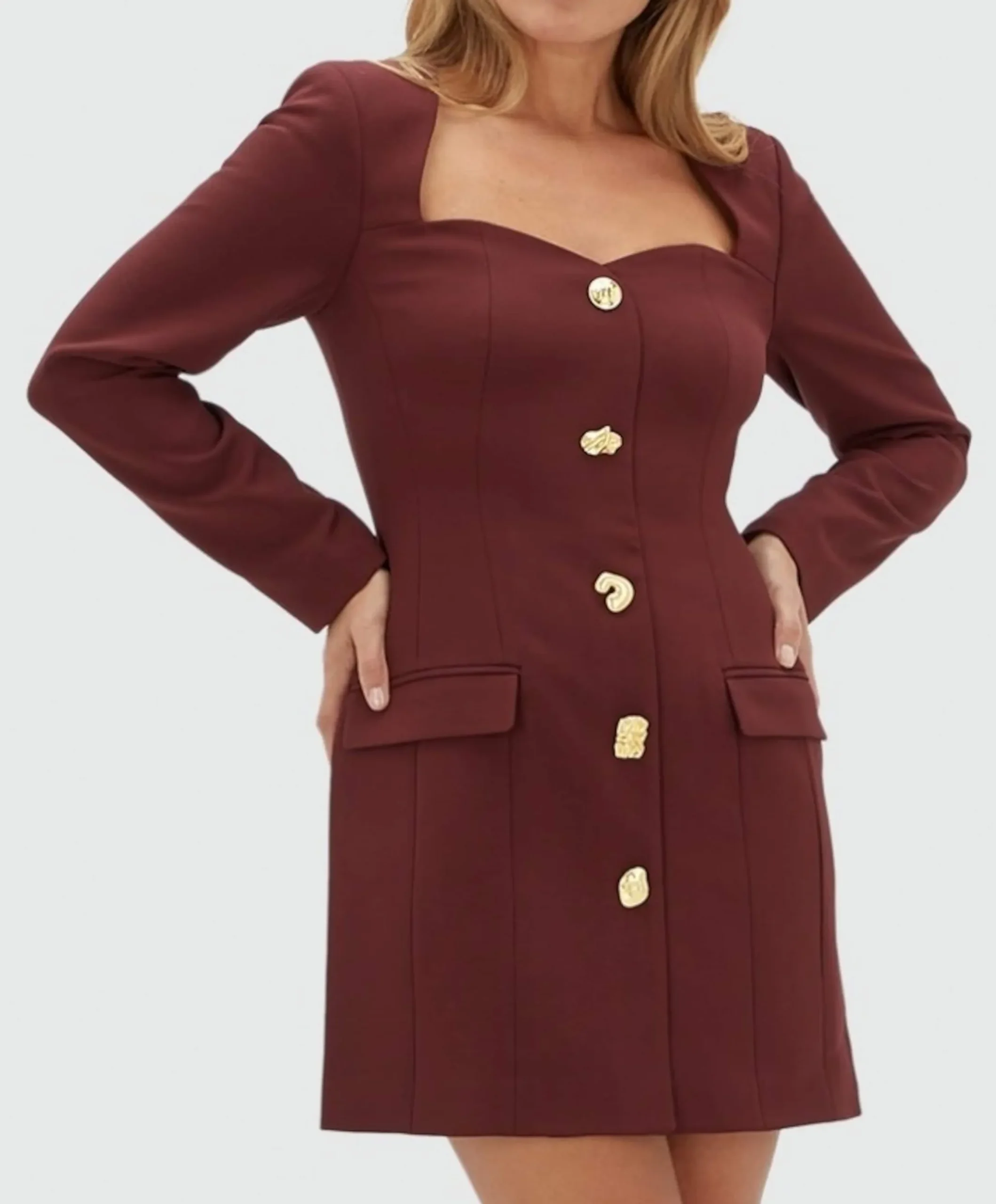 Dames jurk bordeaux