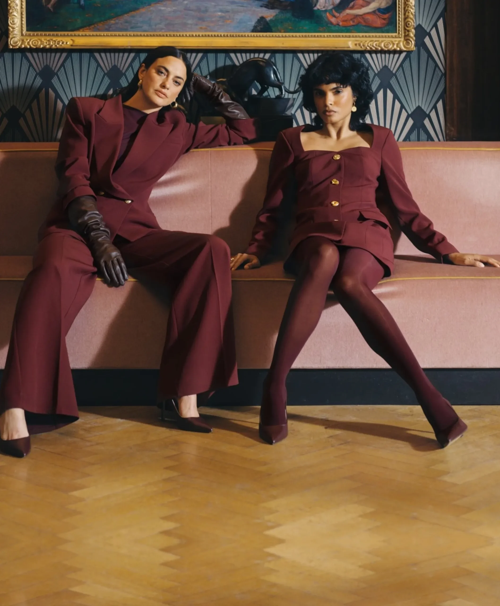Dames jurk bordeaux