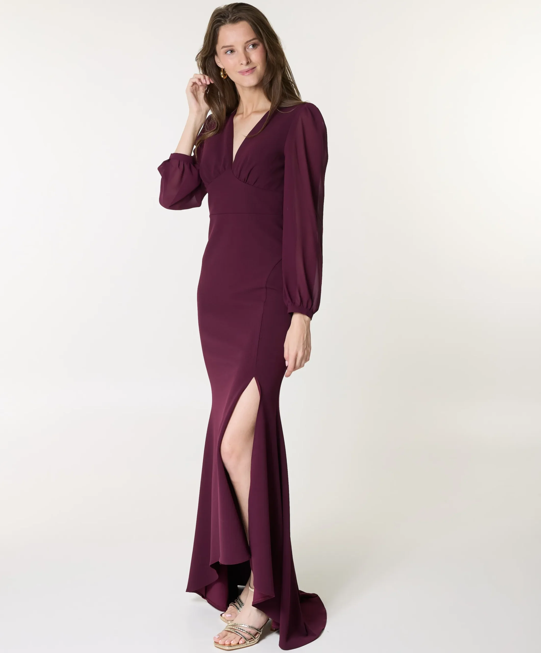 Dames jurk bordeaux