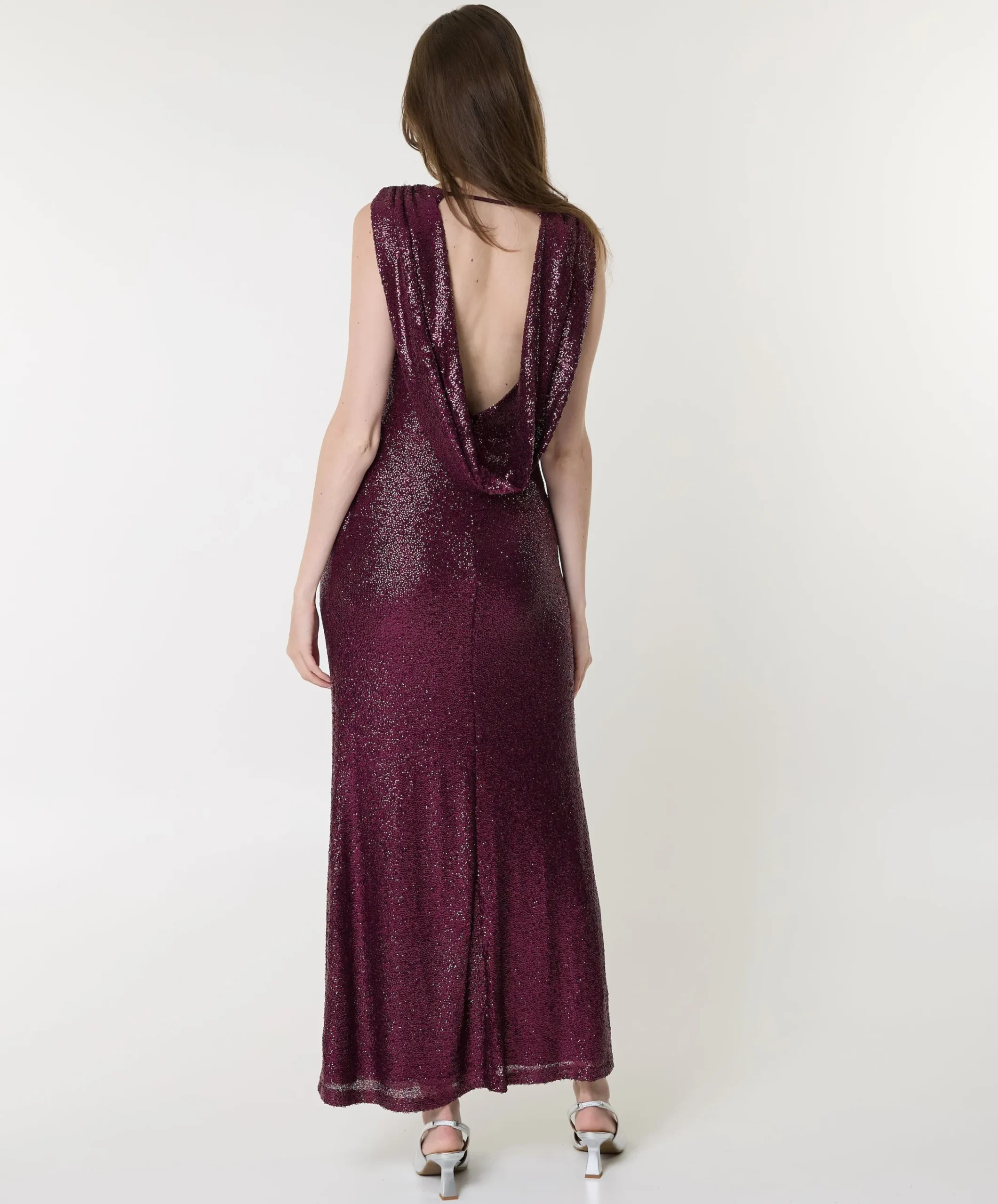 Dames jurk bordeaux