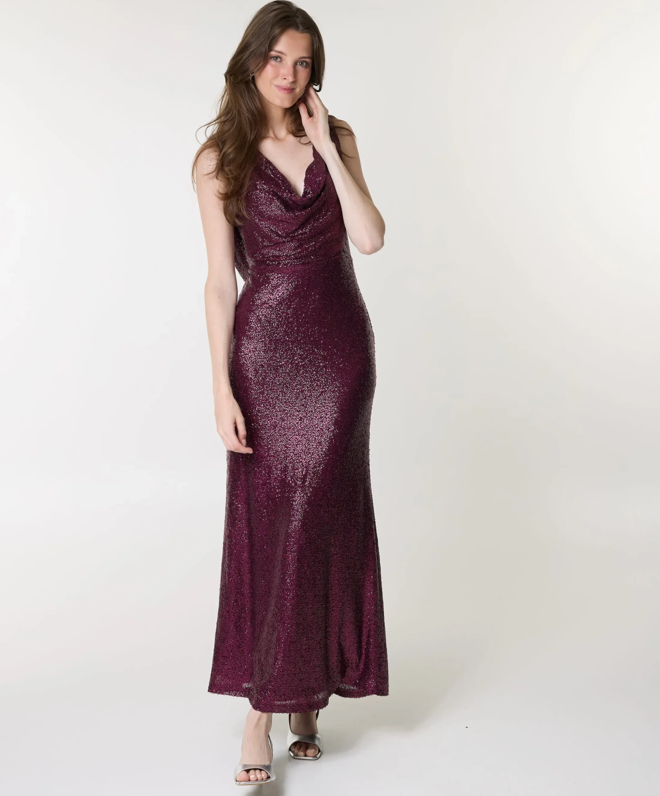 Dames jurk bordeaux