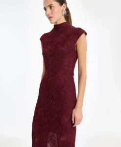 Dames jurk bordeaux