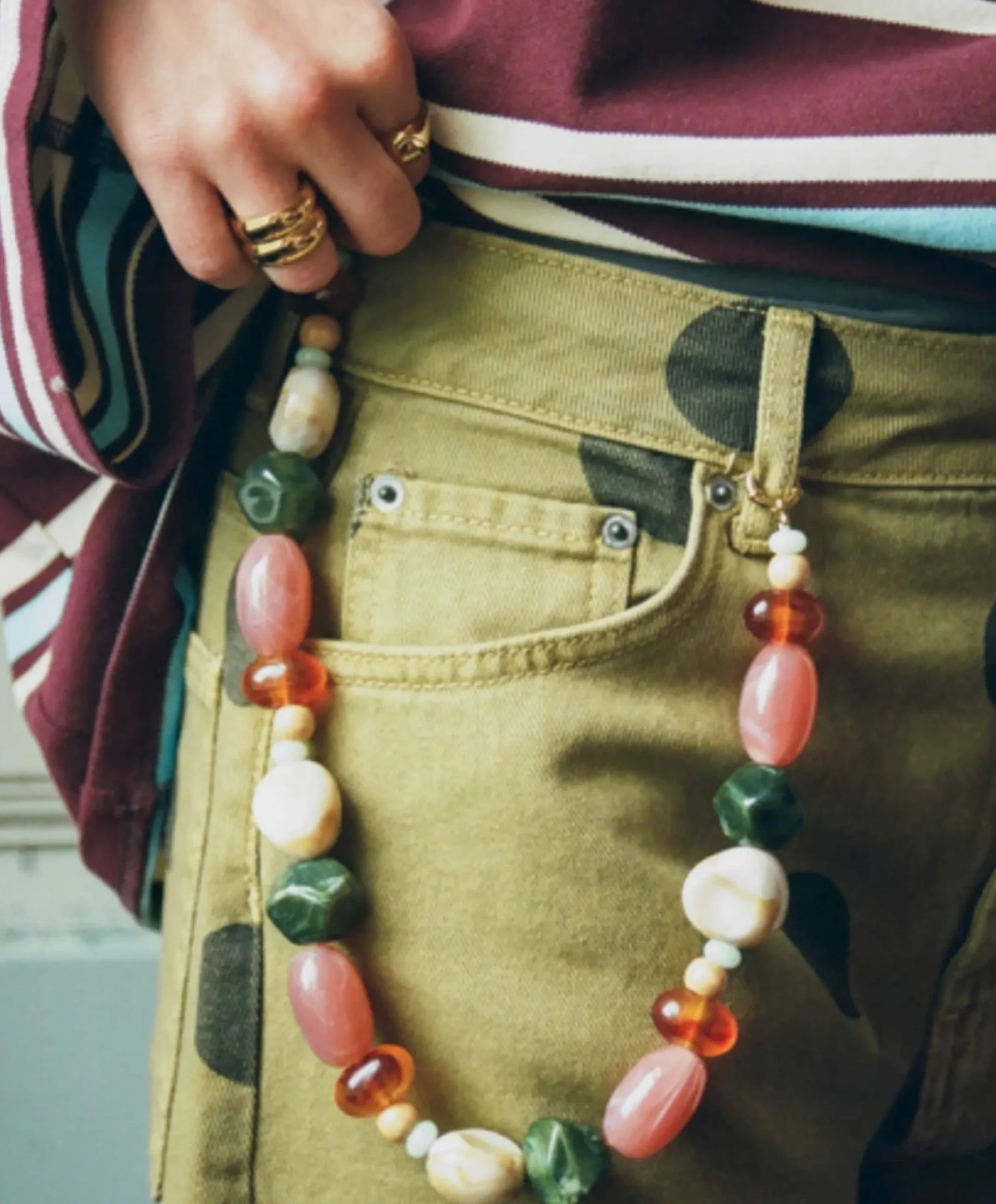 Dames ketting multicolor