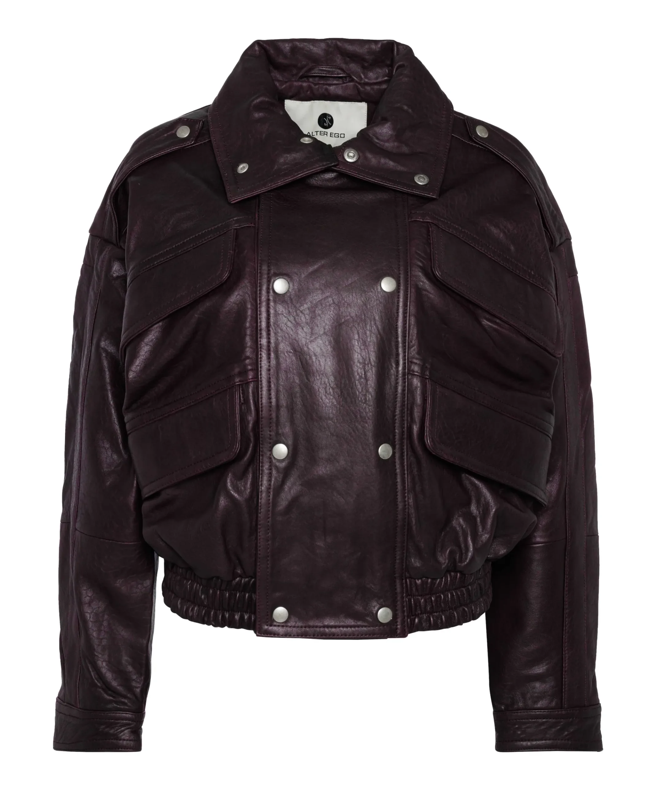 Dames leren jas bordeaux