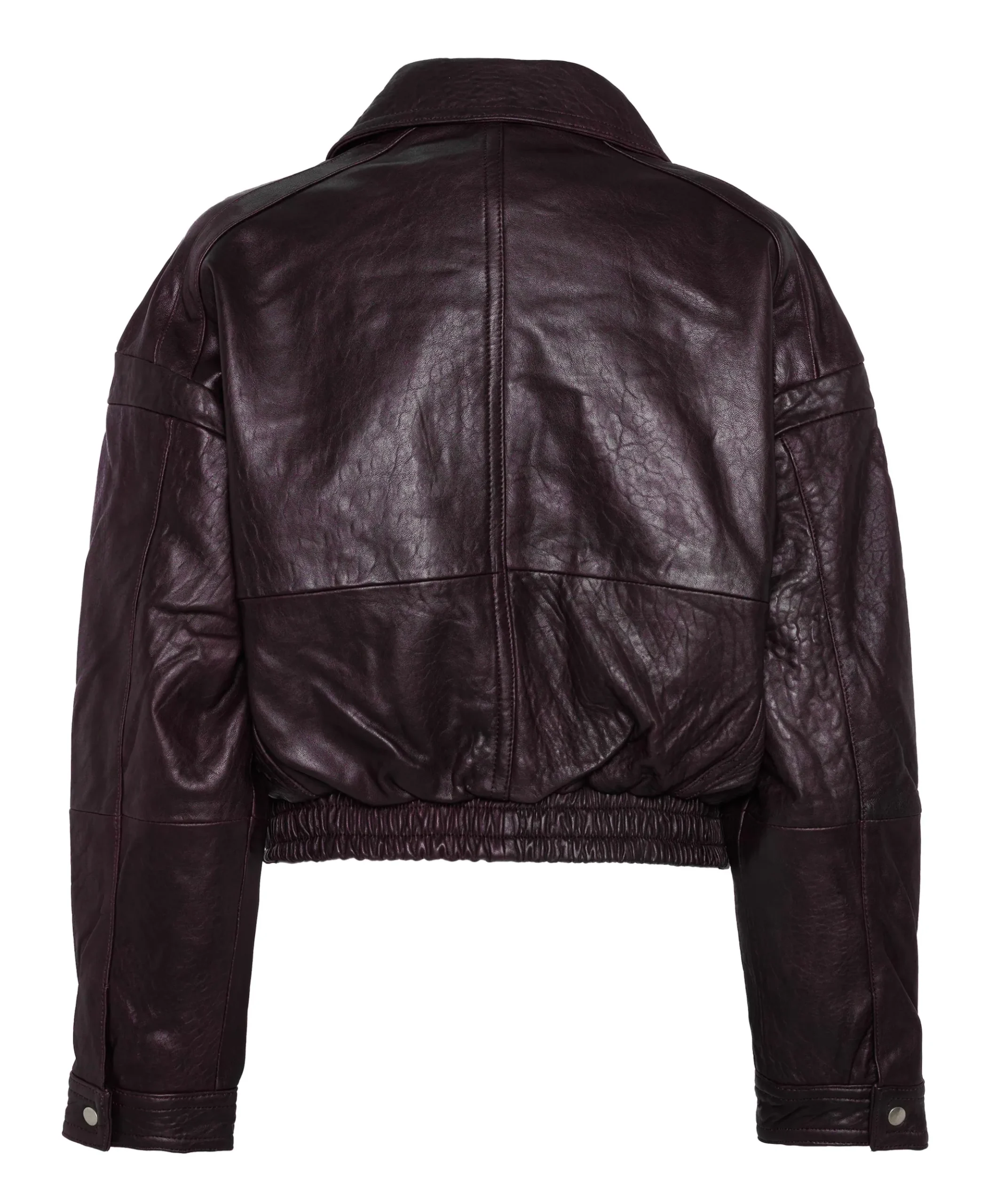 Dames leren jas bordeaux