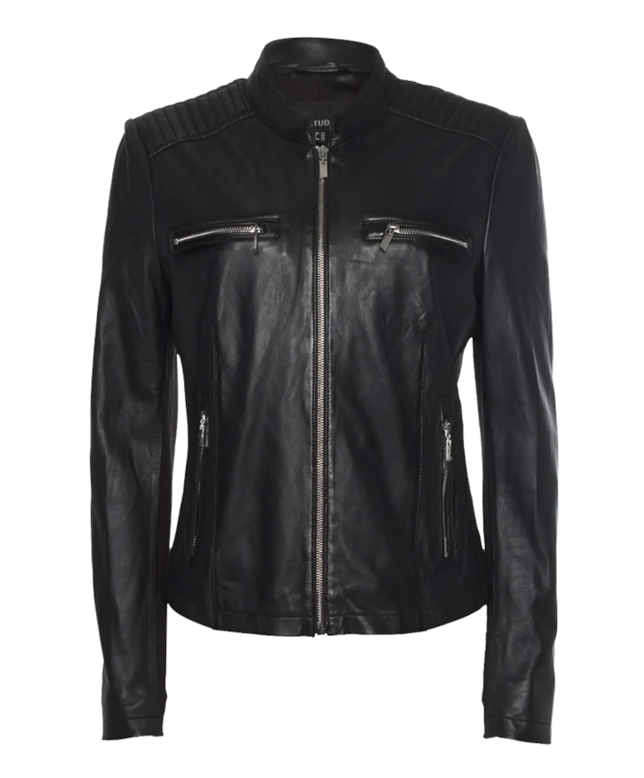 Dames leren jas zwart