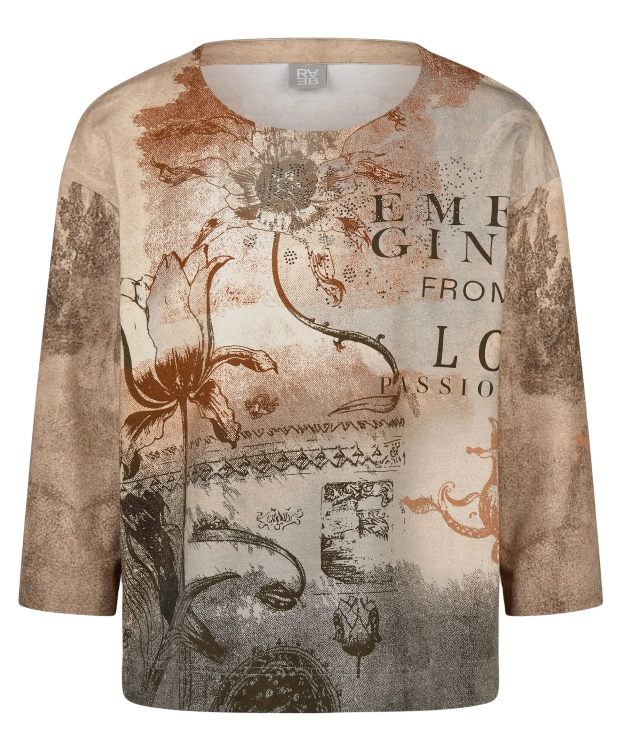 Dames longsleeve beige