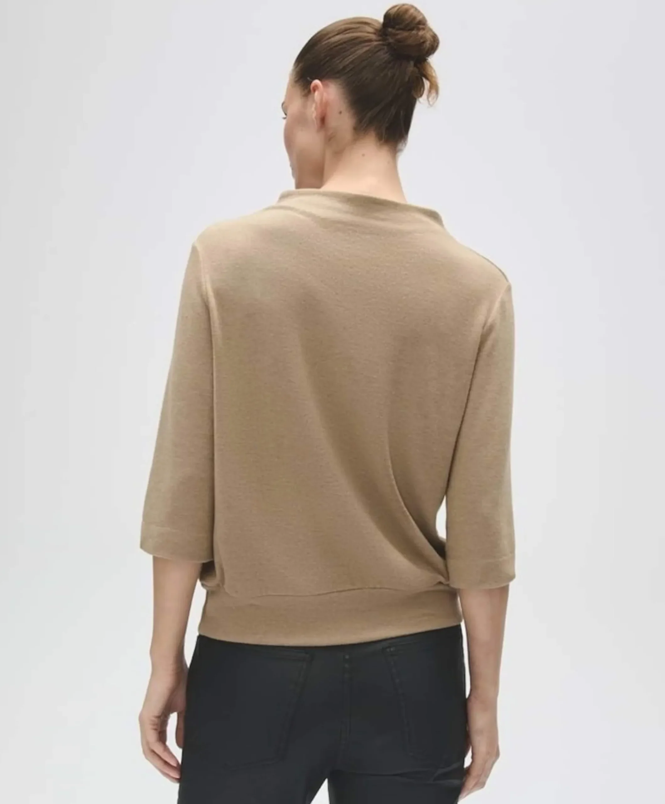 Dames longsleeve beige