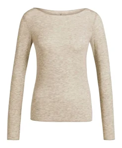 Dames longsleeve beige