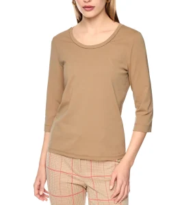 Dames longsleeve beige
