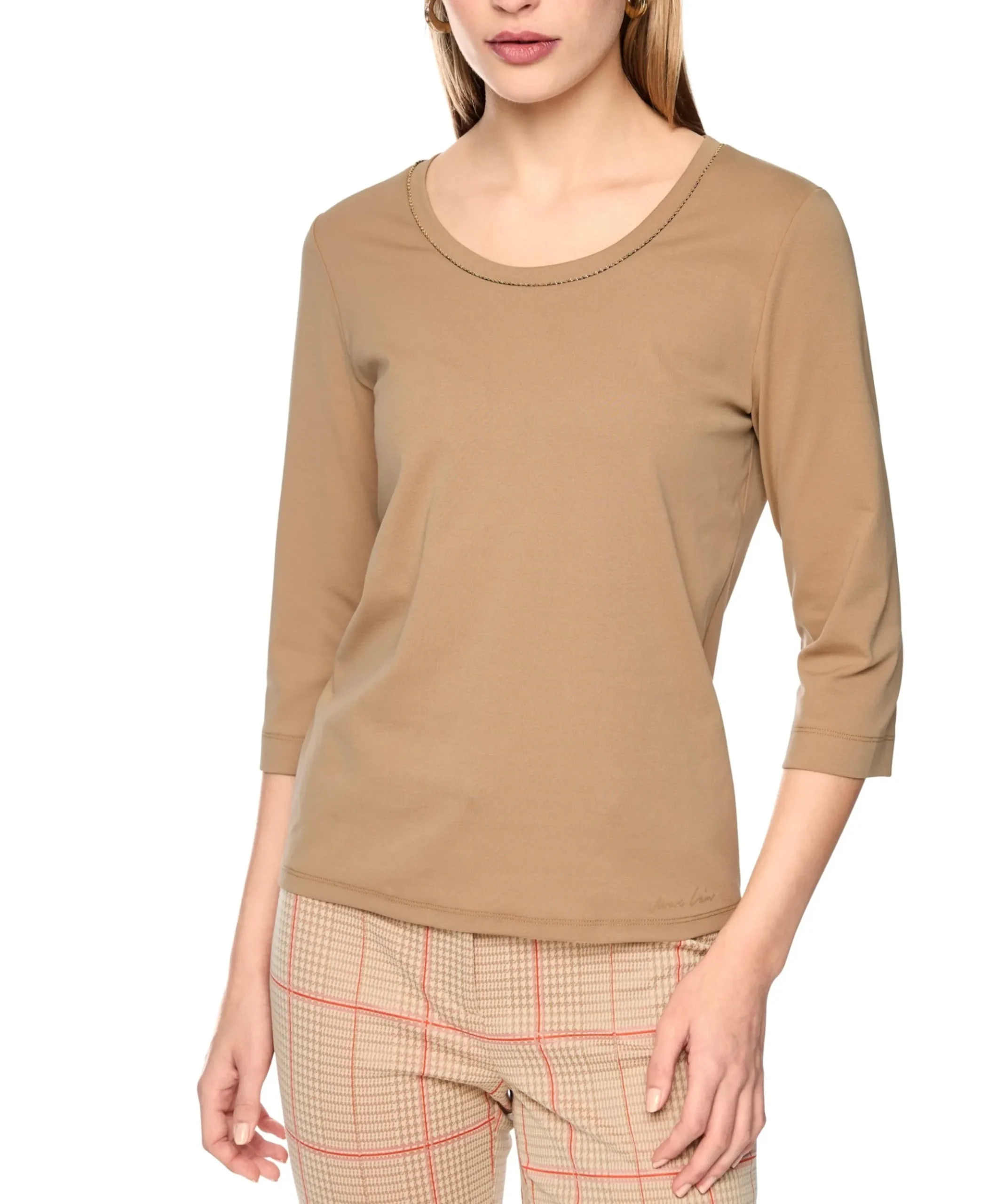 Dames longsleeve beige