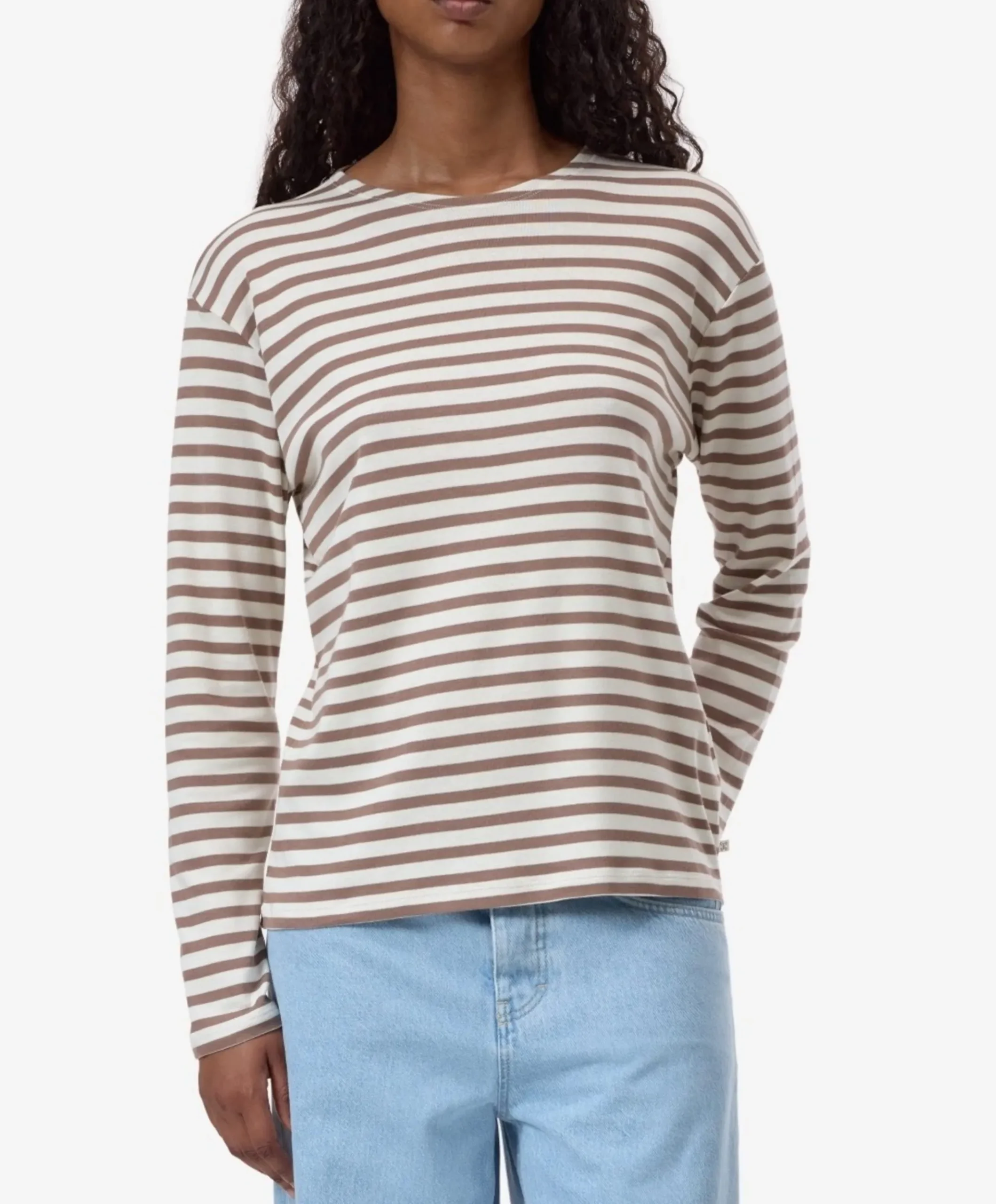 Dames longsleeve beige