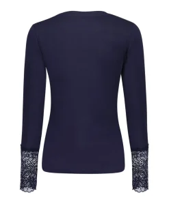 Dames longsleeve blauw