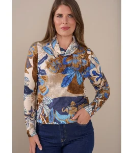Dames longsleeve blauw