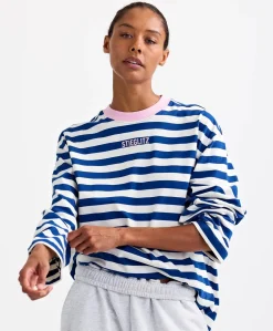 Dames longsleeve blauw