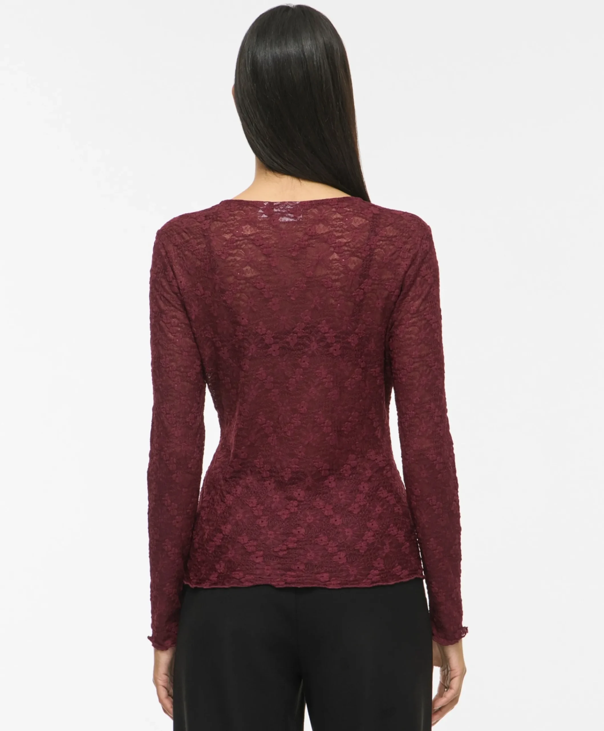 Dames longsleeve bordeaux