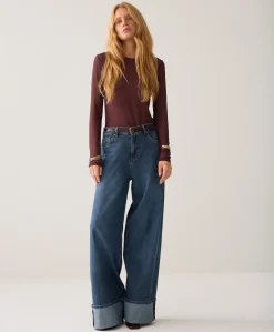 Dames longsleeve bordeaux