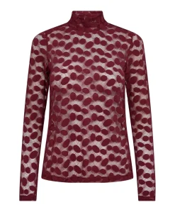 Dames longsleeve bordeaux