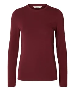 Dames longsleeve bordeaux