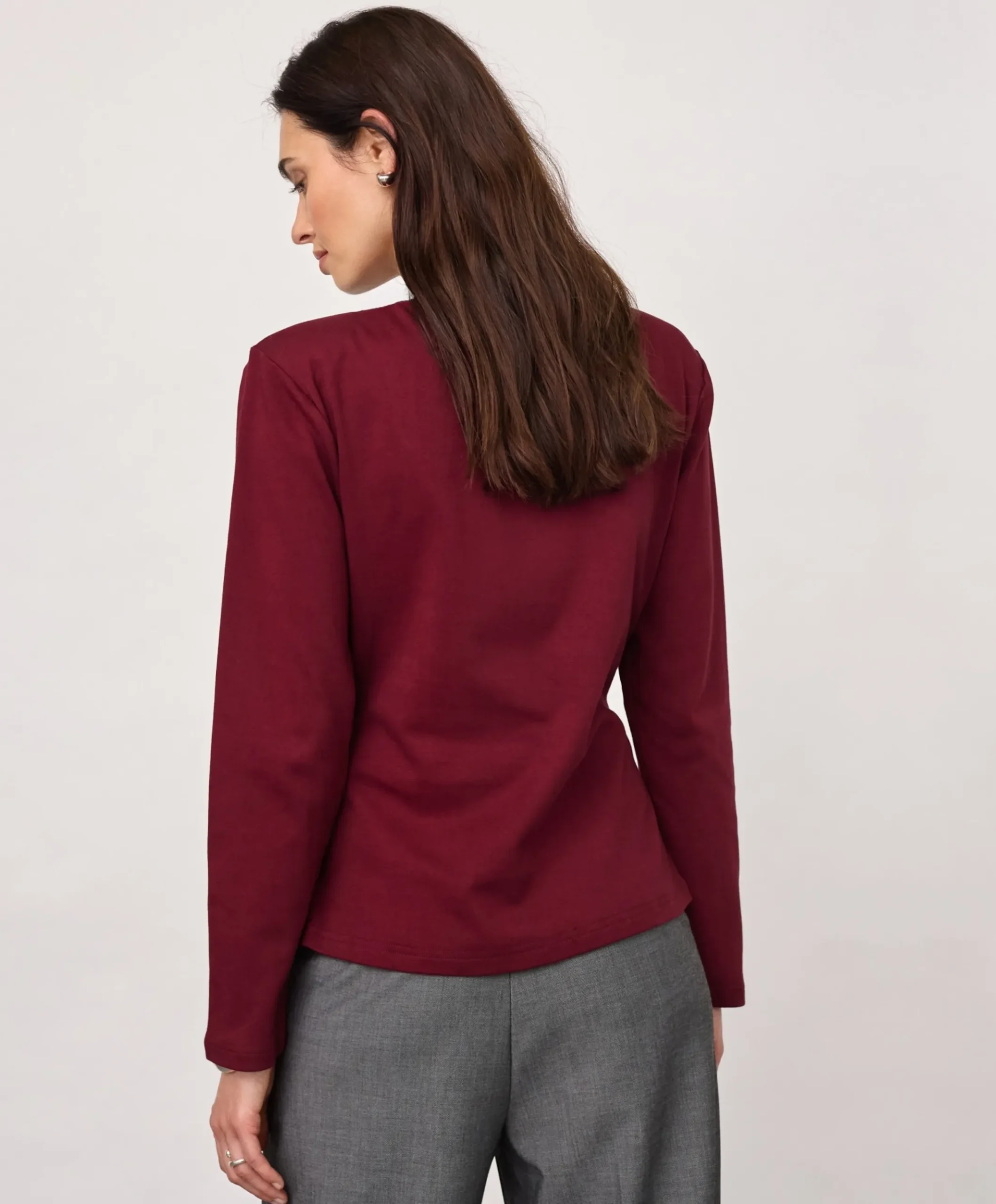 Dames longsleeve bordeaux