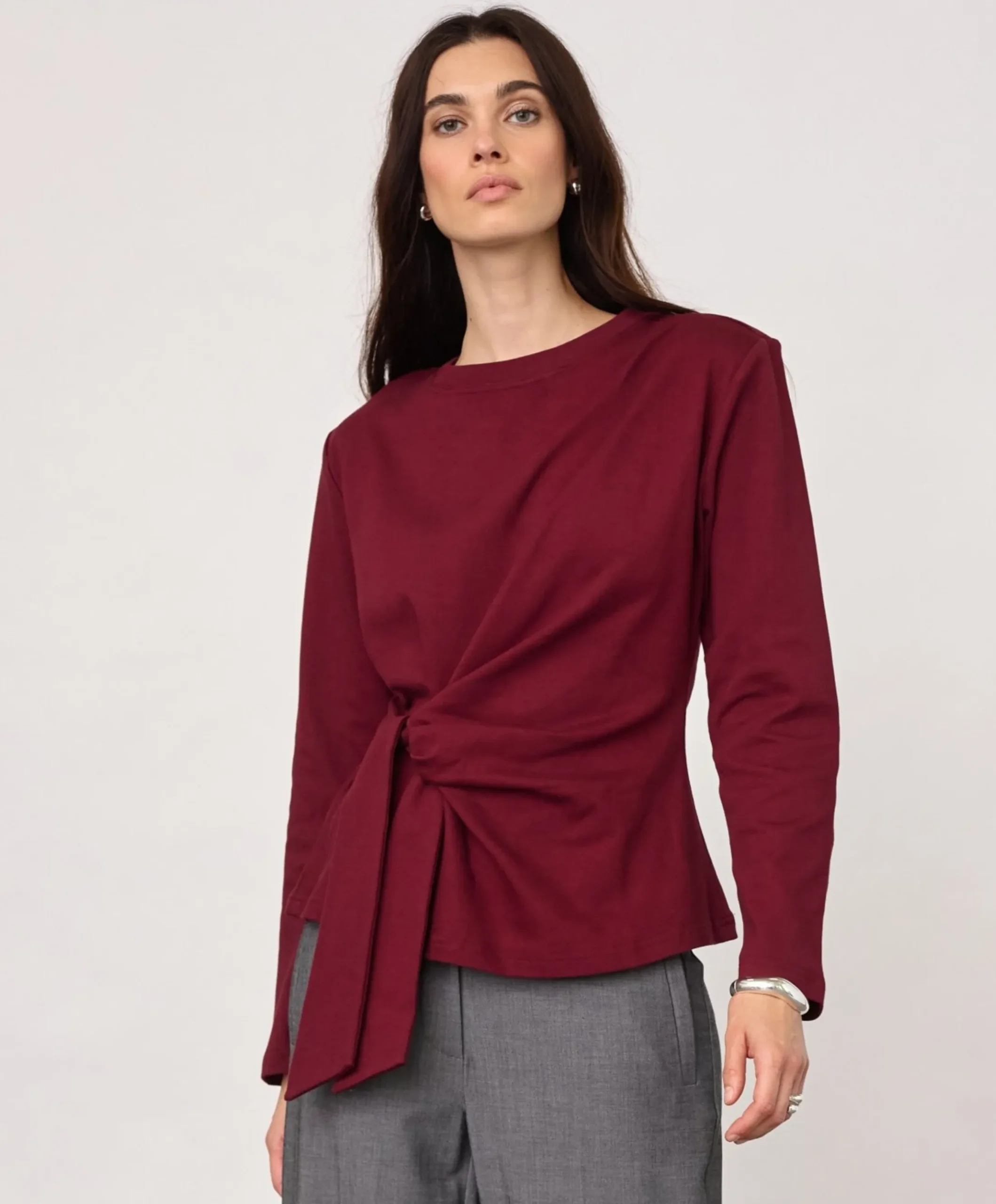 Dames longsleeve bordeaux