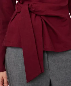 Dames longsleeve bordeaux