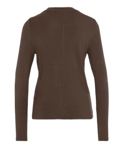 Dames longsleeve bruin