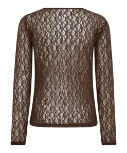 Dames longsleeve bruin