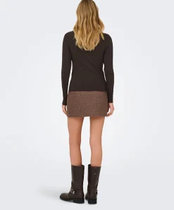 Dames longsleeve bruin