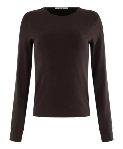 Dames longsleeve bruin