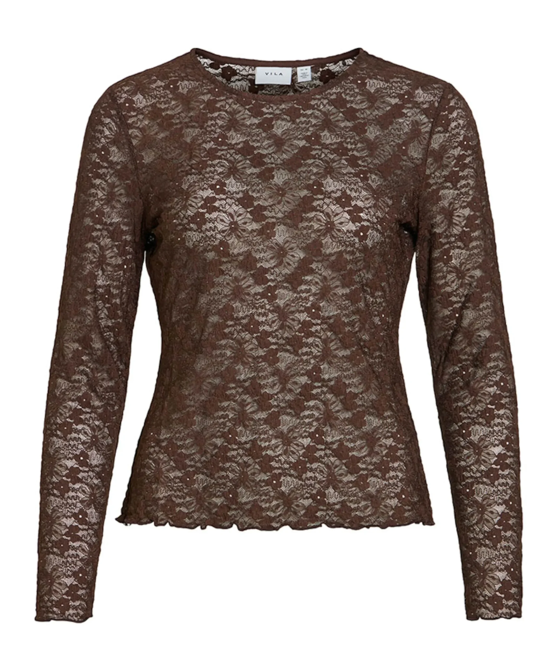 Dames longsleeve bruin