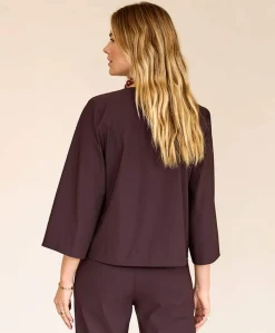 Dames longsleeve bruin