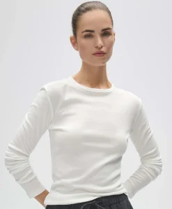 Dames longsleeve ecru