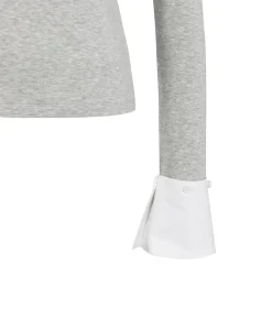 Dames longsleeve grijs
