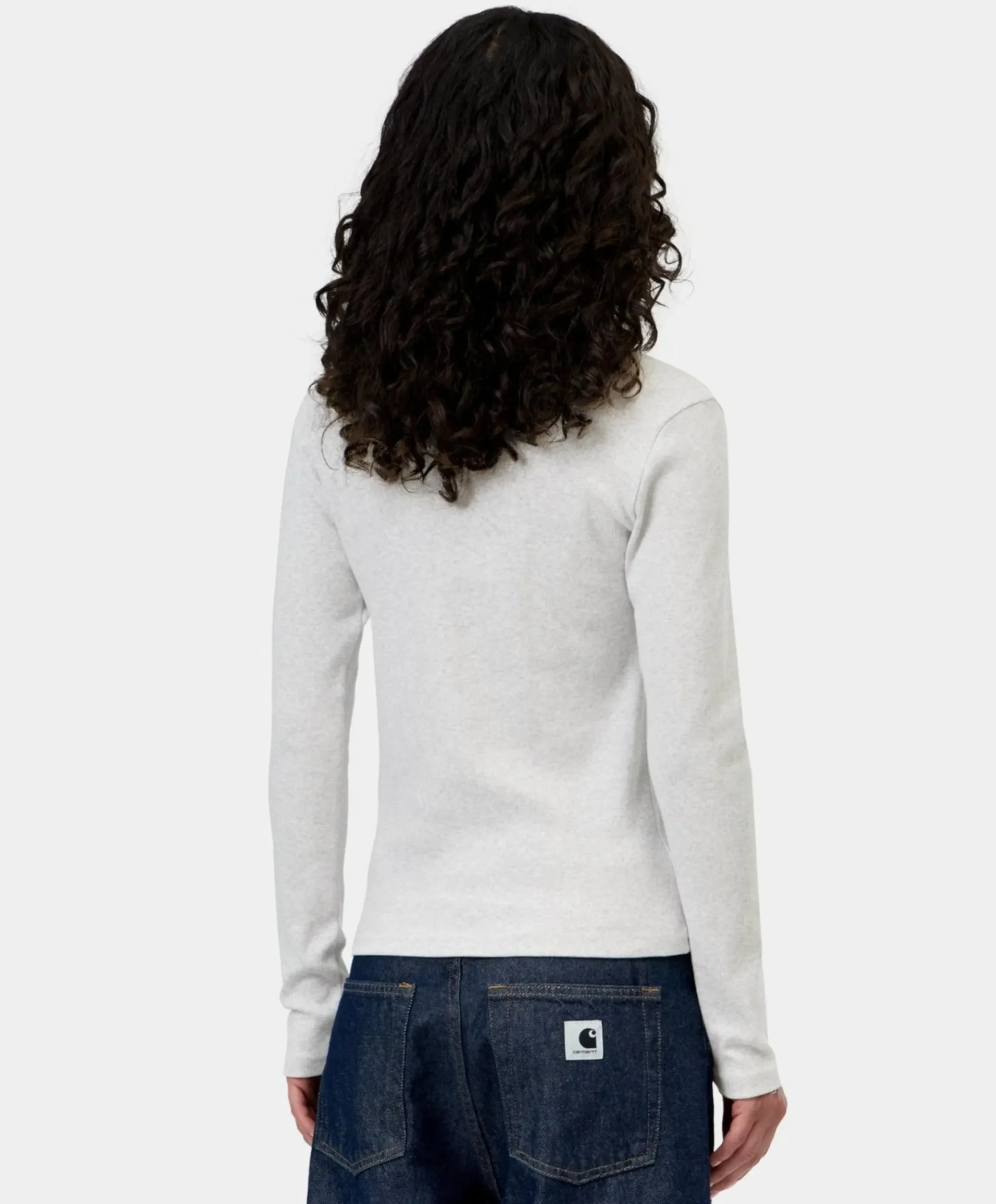 Dames longsleeve grijs