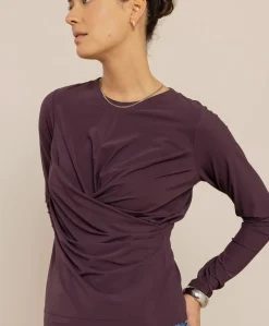 Dames longsleeve paars