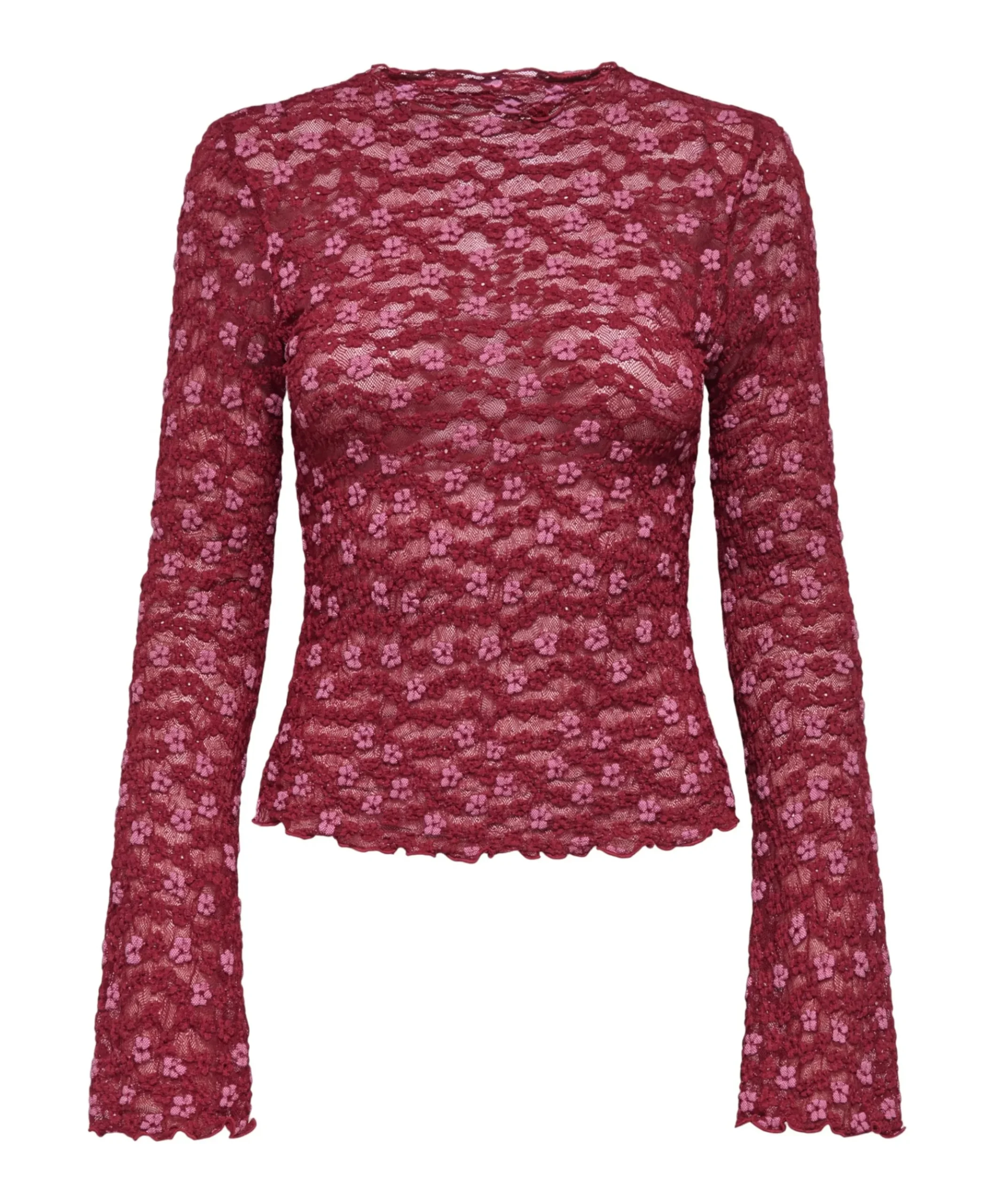 Dames longsleeve rood