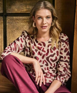 Dames longsleeve rood