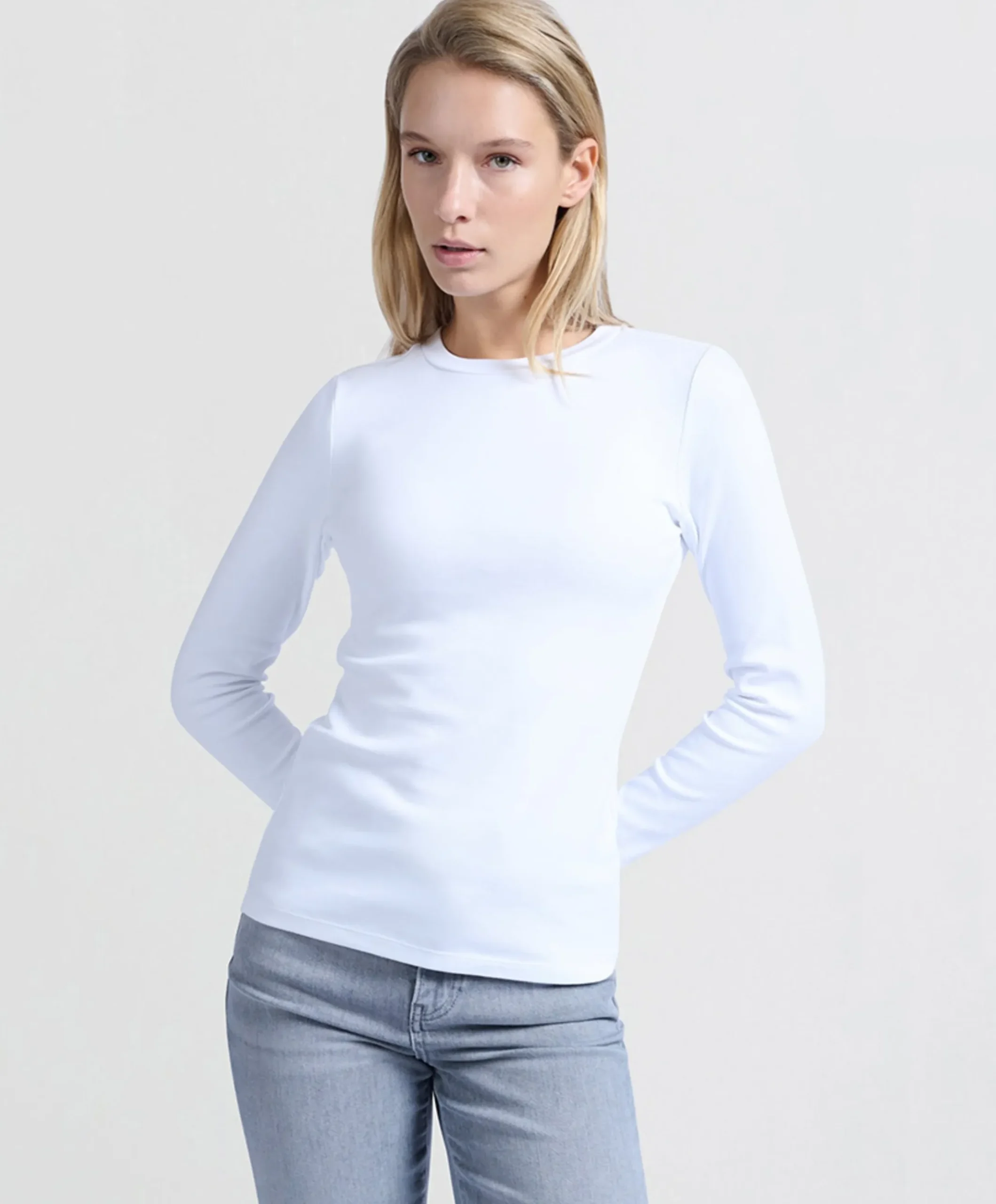 Dames longsleeve wit