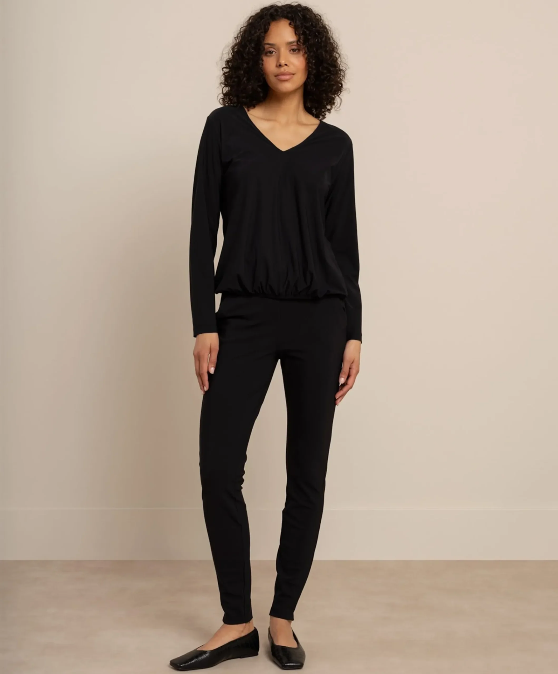 Dames longsleeve zwart