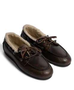 dames mocassins bruin