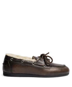 dames mocassins bruin