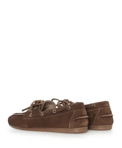 dames mocassins bruin