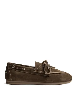 dames mocassins bruin