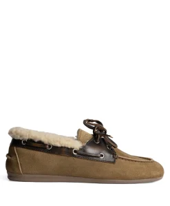 dames mocassins bruin