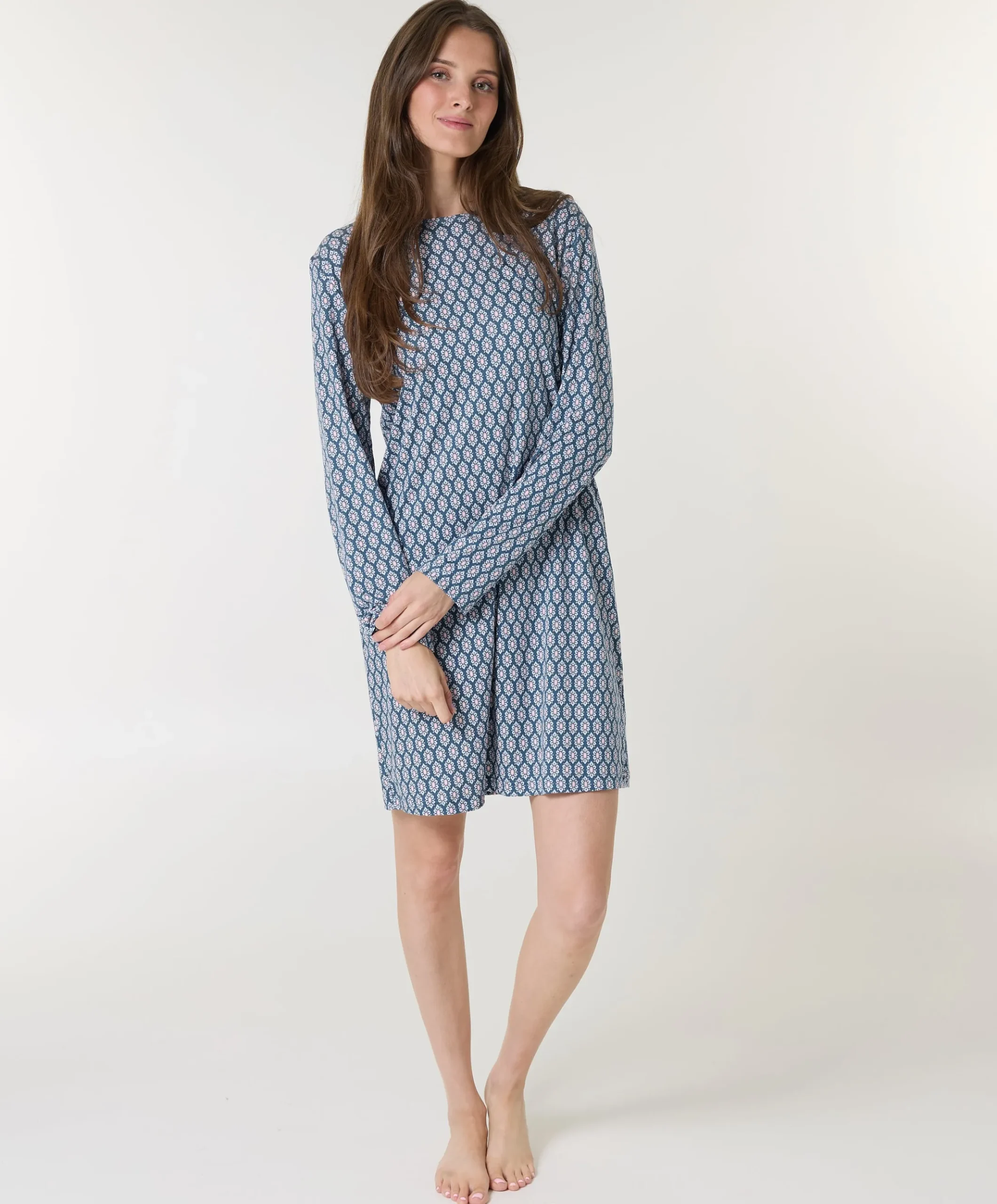 Dames nachthemd blauw