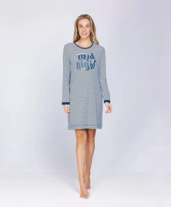 Dames nachthemd blauw