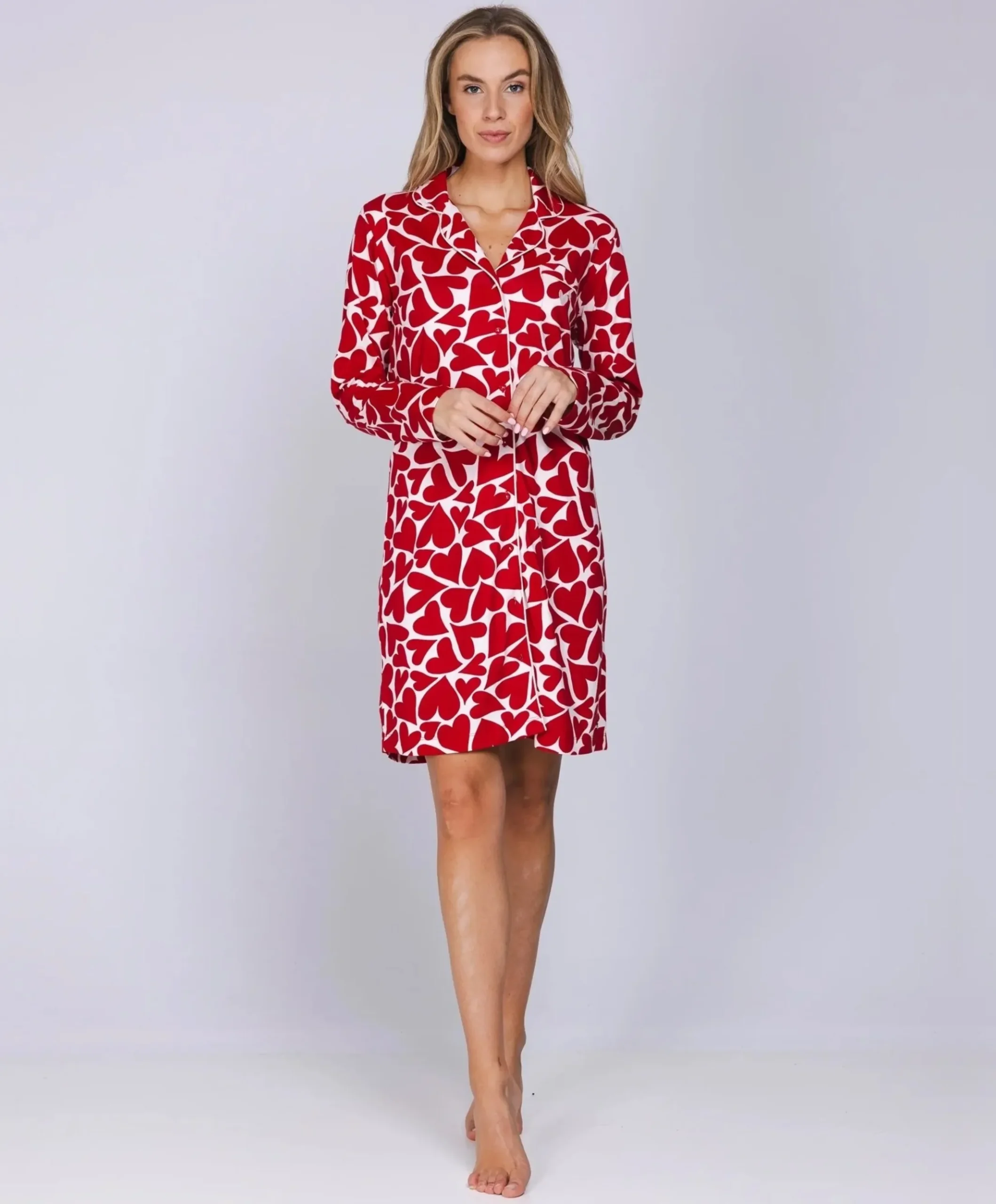 Dames nachthemd rood